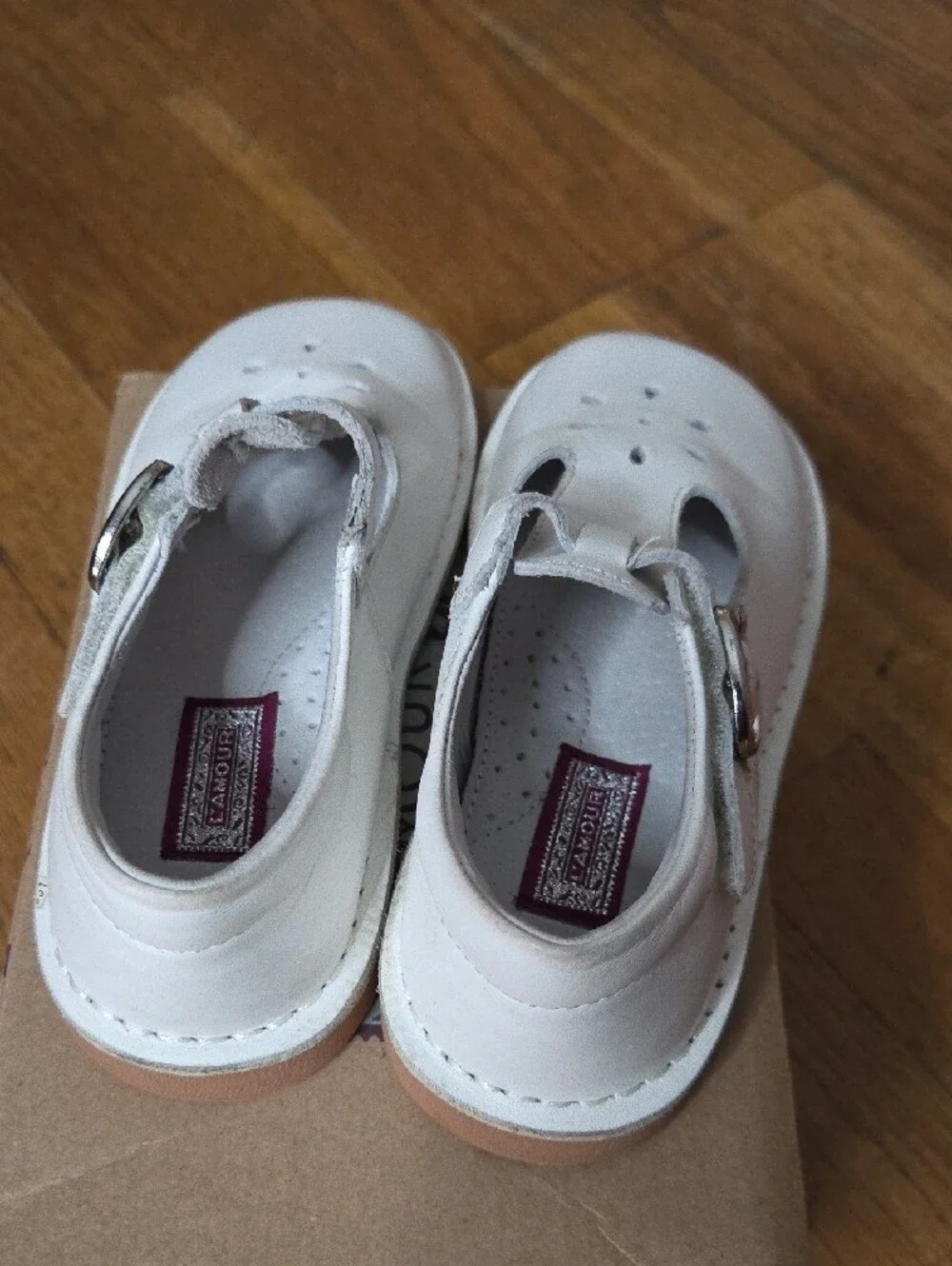 L'Amour | Classic White Girls' Mary Jane Leather Shoes